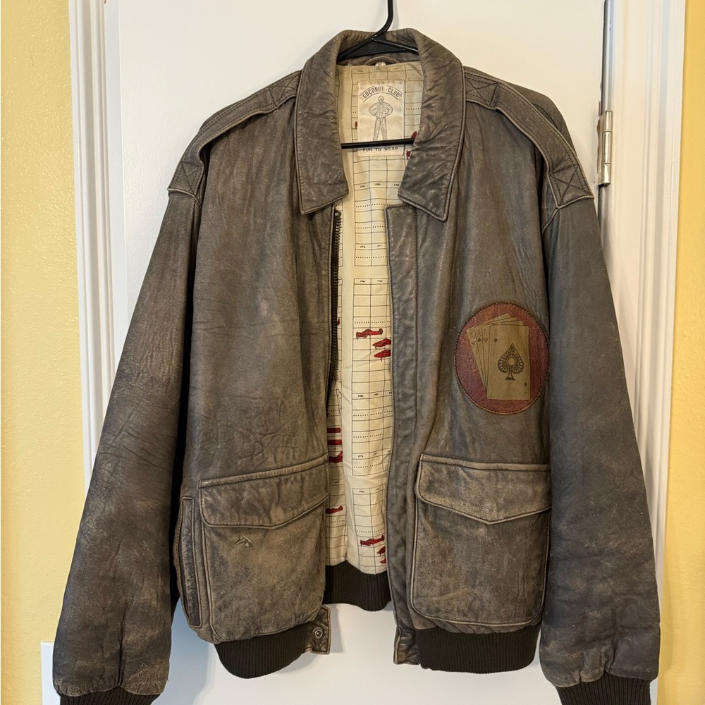 Men's size M Vintage COCONUT • CLUB MOON OVER MIAMI Bomber jacket